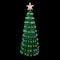 4ft. Pop Up Outdoor Artificial Christmas Tree, Color Chaning LED Lights